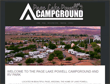Tablet Screenshot of pagelakepowellcampground.com